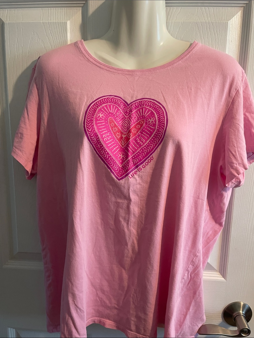 Pink Heart Graphic Tee - Life is Good